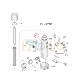 Base Do Filtro Manifold  Mark IV, Mark V, Mark X, 695, 795 Original Graco - 16T543