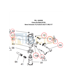 Caixa Da Biela Standart 695/795/1095/MARK IV/ MARK V/ MARK X - 24V026 Graco Original